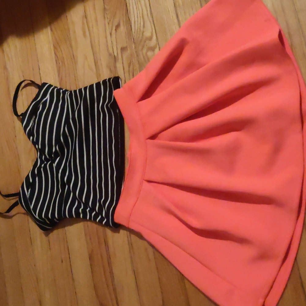 Skirt and crop top